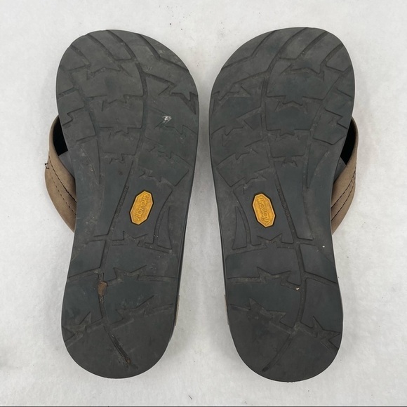 CHACO Mens Worn Flip Flop Sandals Tan size: 11 - Picture 5 of 7